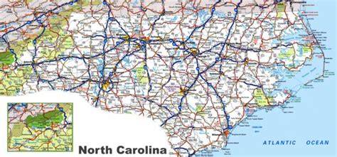 North Carolina Road Map - Printable Map Of North Carolina Cities - Printable Maps