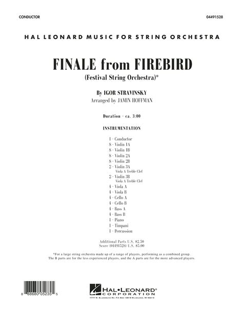 Igor Stravinsky "Finale from Firebird (arr. Jamin Hoffman) - Conductor ...