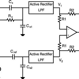 Capacitance measurement circuit considering stray capacitances and... | Download Scientific Diagram