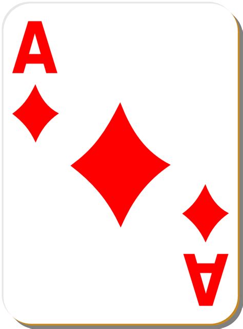 OnlineLabels Clip Art - White Deck: Ace Of Diamonds