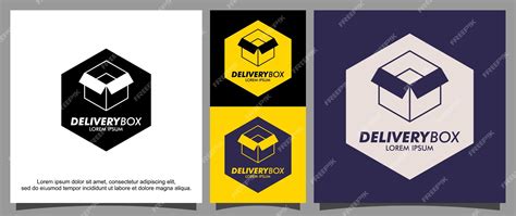 Premium Vector | Box delivery logo design template