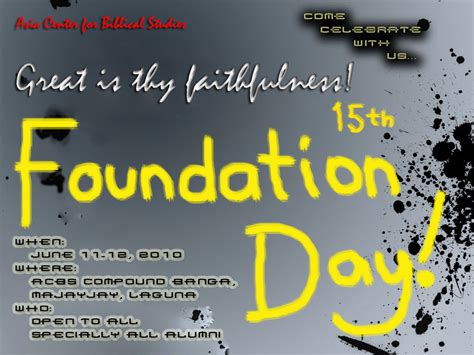 Asia Center for Biblical Studies: Foundation Day