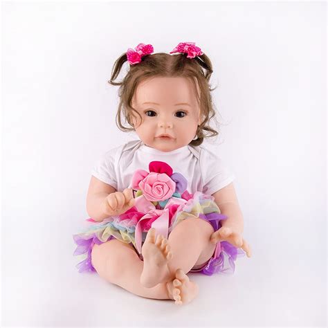 Reborn Baby Dolls 24 Inch with Soft Body Lifelike Realistic Girl Doll Birthday Gift Set for Girl ...
