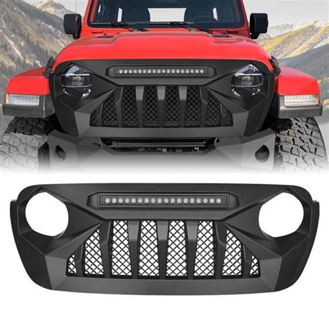 19-21 Jeep Wrangler JL & Gladiator Grill w/ Off-Road Lights | AMOffRoad ...