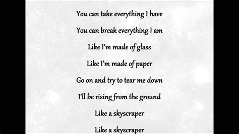 Skyscraper-Demi Lovato lyrics - YouTube