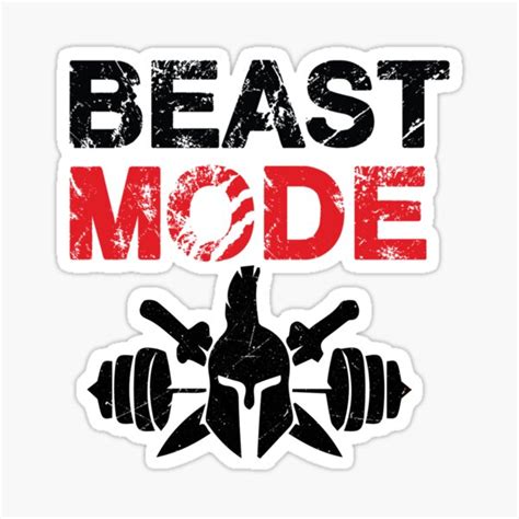 "Beast Mode Gym" Sticker for Sale by pekiaca | Redbubble