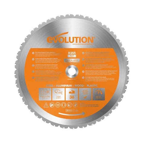 Evolution 355mm Multi-Material Cutting 36T Chop Saw Blade | Evolution ...