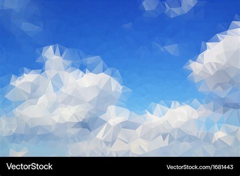 Clouds abstract background polygon Royalty Free Vector Image