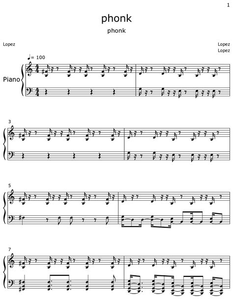 phonk - Sheet music for Piano