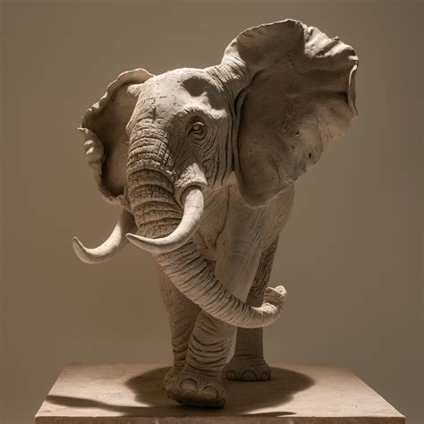 African Elephant Sculpture in Bronze - Nick Mackman Animal Sculpture