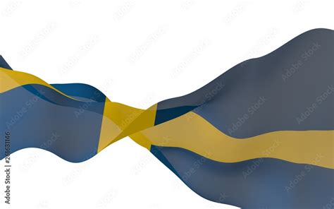 The flag of Sweden. Official state symbol of the Kingdom of Sweden. A ...