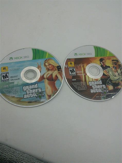 Microsoft Xbox 360 Grand Theft Auto V GTA 5 Discs 1 2 TESTED LOOSE DISC ...