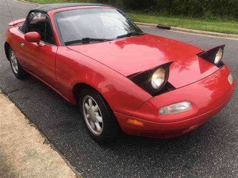 1991 Mazda Miata Convertible Rare Red RWD Automatic Runs Nice - Classic ...