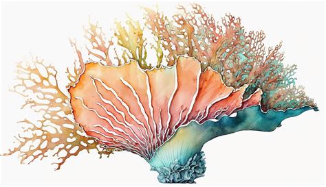 Premium AI Image | A watercolor painting of a coral reef.