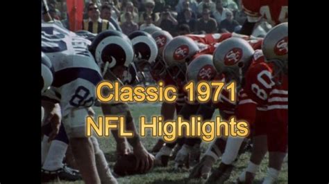 Classic 1971 NFL Highlights(Weeks 5 And 6)