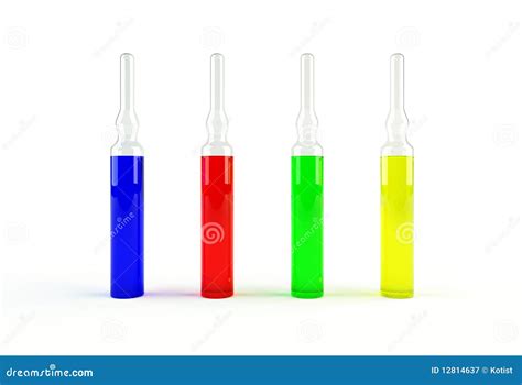 Color ampoule stock illustration. Illustration of flask - 12814637