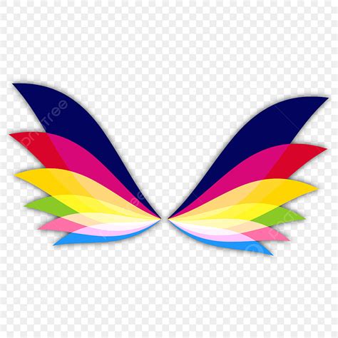 Colorful Wings Clipart Hd PNG, Colorful Wings 3d, Wings, 3d ...
