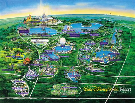 Walt Disney World Map Circa 1999–2000