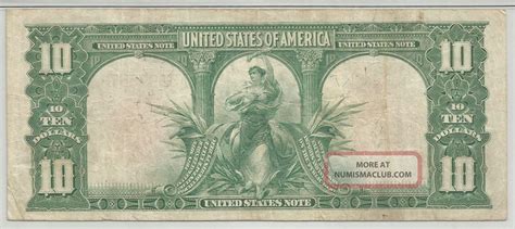 Series Of 1901 Large $10 Bison United States Red Seal Note Pmg 25 Very Fine 610