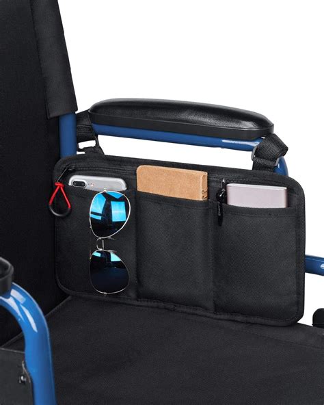 Wheelchair Side Bag for Back of Chair and Armrest Wheelchair Accessories Storage Bag Pouch ...