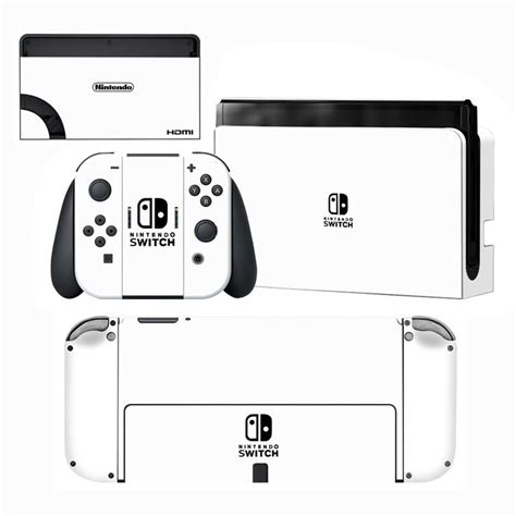 Pure White Color Nintendo Switch Skin Sticker For Nintendo Switch OLED ...