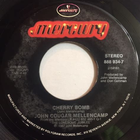 John Cougar Mellencamp - Cherry Bomb (1987, 70, Vinyl) | Discogs