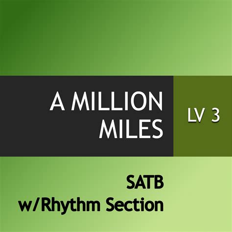 Anchor Music • A Million Miles SATB