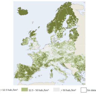 Sparsely Populated Areas in Europe (Source: Spatial Foresight 2015 ...