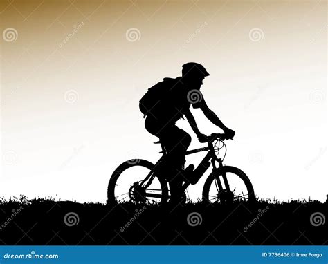 Mountain Biker Silhouette Royalty Free Stock Image - Image: 7736406