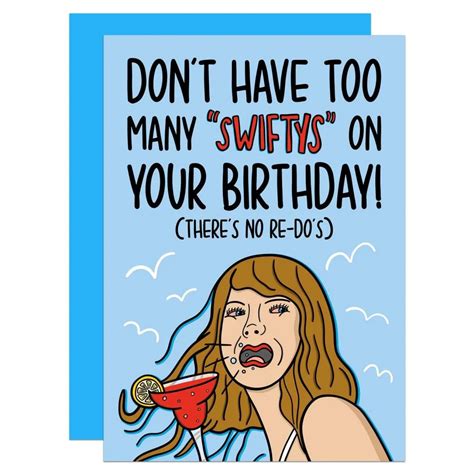 Taylor Swift Card | A6 Funny 1989 Album Birthday Card