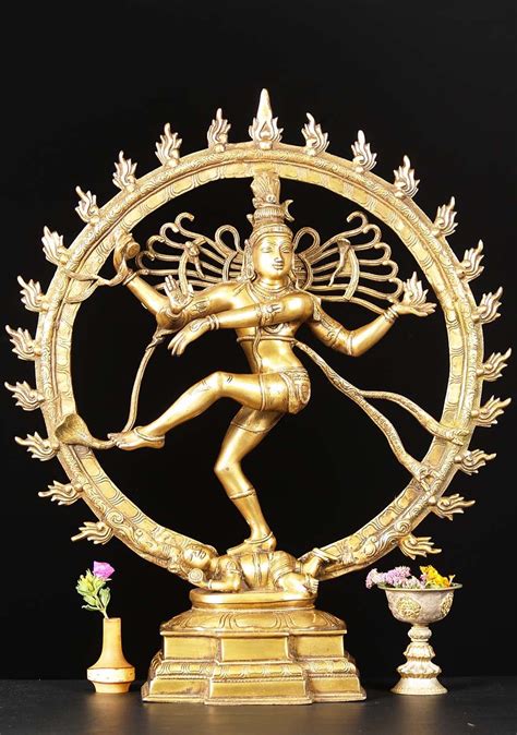 Brass Nataraja Dancing Shiva Sculpture 25.5" (#84bs158z): Hindu Gods ...