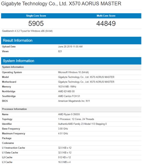 AMD Ryzen 9 3900X demuestra su poderío en un nuevo benchmark