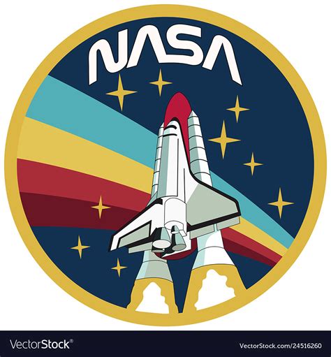 Nasa rocket logo Royalty Free Vector Image - VectorStock