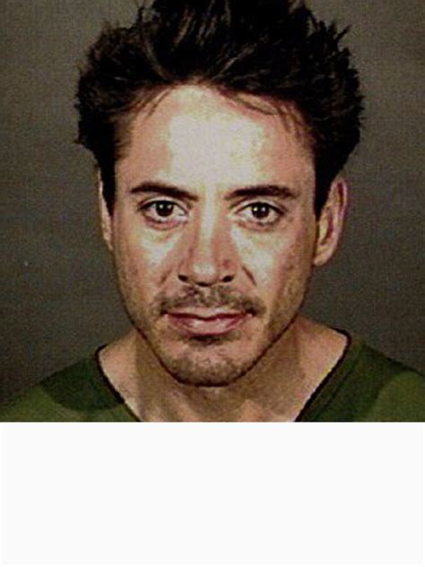 "Robert Downey JR Mugshot" T-shirt by aidancollins | Redbubble