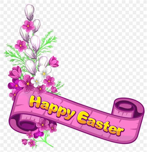 Easter Banner Clip Art, PNG, 3000x3103px, Easter Bunny, Cut Flowers ...