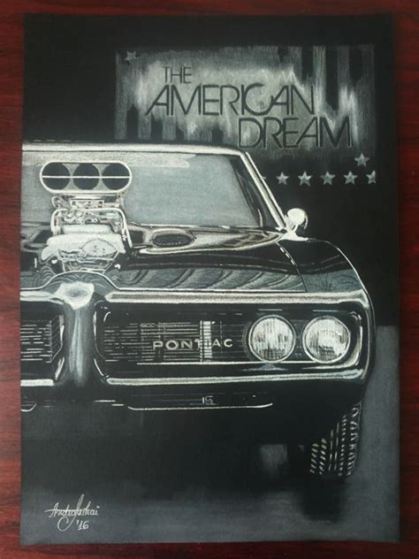 Realistic Drawing Muscle Car Pontiac - AEM Design - Drawings ...