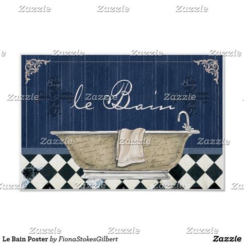 Le Bain Poster | Zazzle.com | Pictures for bathroom walls, French inspired decor, Bath art