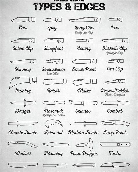 Blade Types and Edges Poster by Zapista OU. All posters are ...