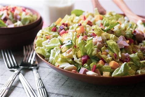 Chopped Chef Salad with Creamy Sweet Onion Dressing • The View from ...