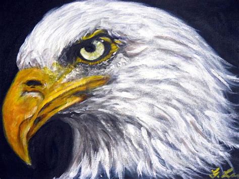 Majestic Bald Eagle by Gilbert Lam | Eagle painting, Easy canvas ...