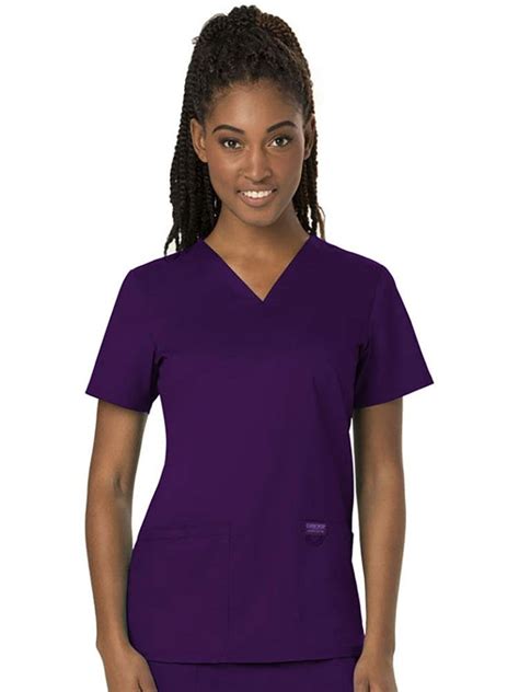 Cherokee Workwear Revolution Women's V-Neck Scrub Top | Eggplant – Scrub Pro Uniforms