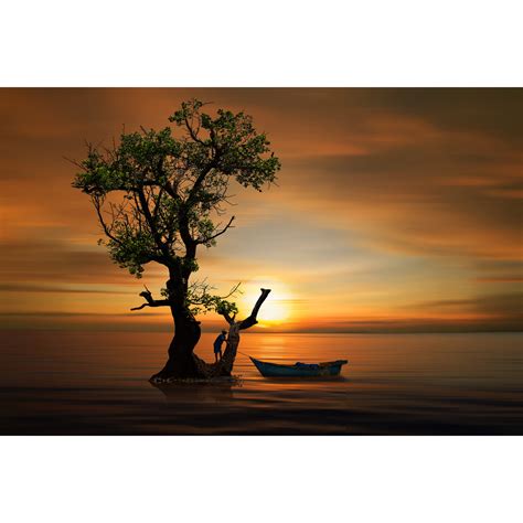The Boat & The Boy With Sunset Wallpaper – Pinakenhome