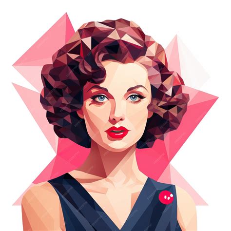 Premium Vector | Shirley temple vector flat geometric watercolor white background