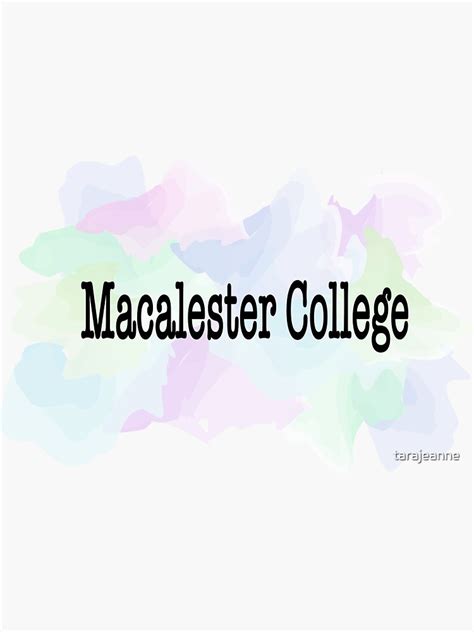 "Macalester College" Sticker by tarajeanne | Redbubble