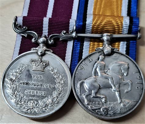 WW1 MERITORIOUS SERVICE MEDAL & BRITISH WAR MEDAL TO SGT GREEN 2/4th OX ...