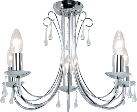 Albany Chrome Effect 5 Lamp Ceiling Light | Departments | DIY at B&Q