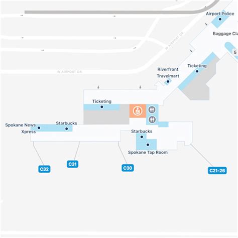 Spokane Airport Map | GEG Terminal Guide