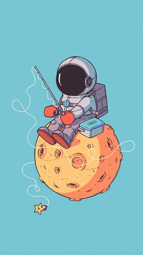 Dibujo astronauta poster 50×70 cm blanco – Artofit