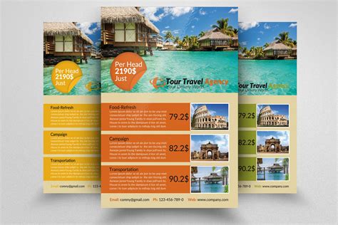 Tour Travel Flyer Template | Flyer Templates ~ Creative Market