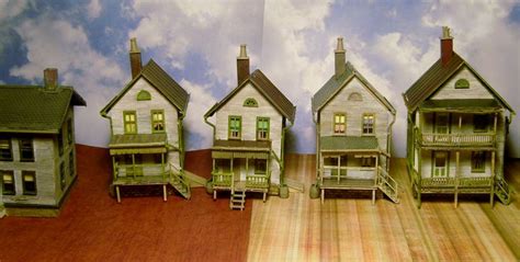 My HO scale houses based on 1935 picture | House styles, House, Model ...